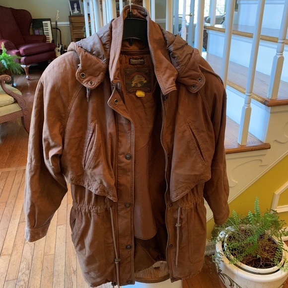 Thinsulate Brown Women's Leather Jacket Medium - Picture 1 of 4